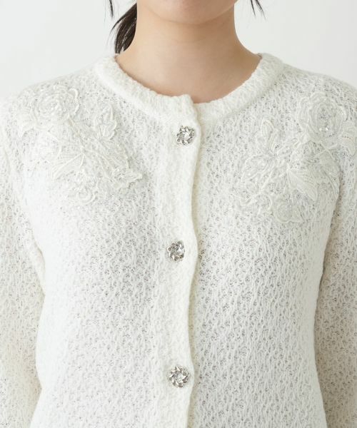 Leilian / レリアン カーディガン・ボレロ | レース刺繍カーディガン【CORSINI & PROTI】 | 詳細10