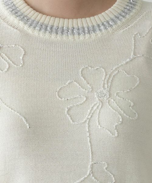 Leilian / レリアン ニット・セーター | 刺繍クルーネックニット【CORSINI & PROTI】 | 詳細14