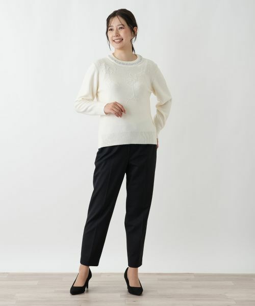 Leilian / レリアン ニット・セーター | 刺繍クルーネックニット【CORSINI & PROTI】 | 詳細4