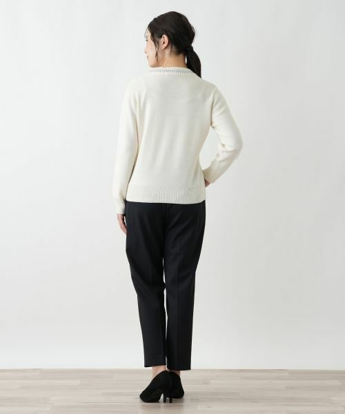 Leilian / レリアン ニット・セーター | 刺繍クルーネックニット【CORSINI & PROTI】 | 詳細6