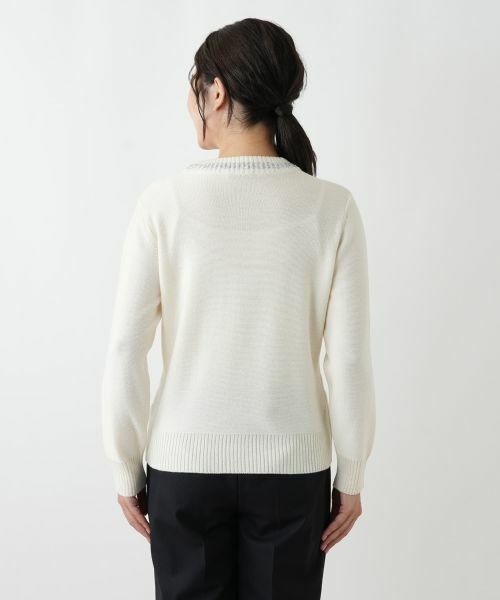 Leilian / レリアン ニット・セーター | 刺繍クルーネックニット【CORSINI & PROTI】 | 詳細9