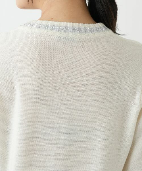 Leilian / レリアン カーディガン・ボレロ | 刺繍クルーネックカーディガン【CORSINI & PROTI】 | 詳細11