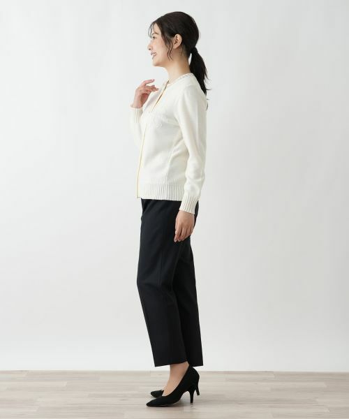 Leilian / レリアン カーディガン・ボレロ | 刺繍クルーネックカーディガン【CORSINI & PROTI】 | 詳細5