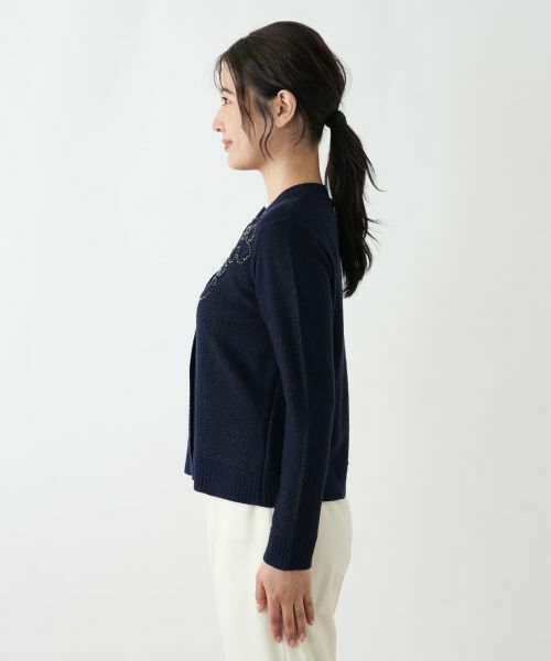 Leilian / レリアン カーディガン・ボレロ | ラメ刺繍カーディガン【CORSINI & PROTI】 | 詳細8