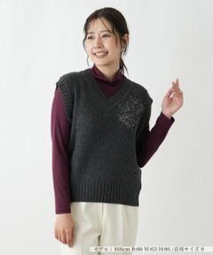 Leilian / レリアン テーラードジャケット | 刺繍Vネックニットベスト【CORSINI & PROTI】