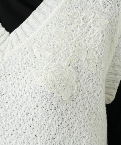 Leilian / レリアン テーラードジャケット | 刺繍Vネックニットベスト【CORSINI & PROTI】 | 詳細14