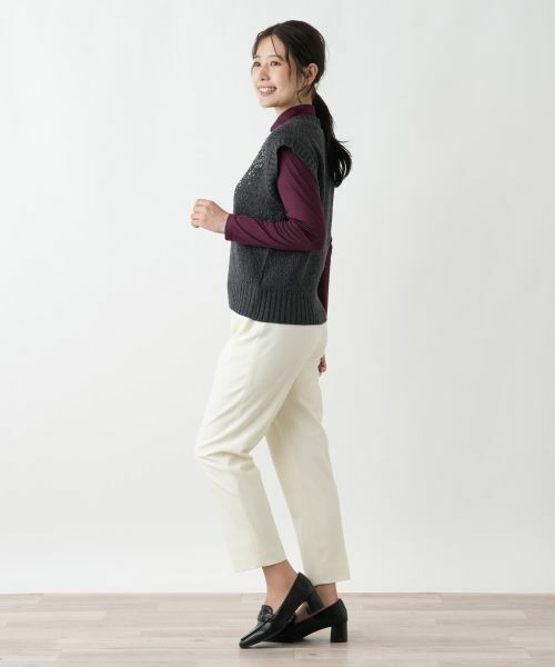 Leilian / レリアン テーラードジャケット | 刺繍Vネックニットベスト【CORSINI & PROTI】 | 詳細2