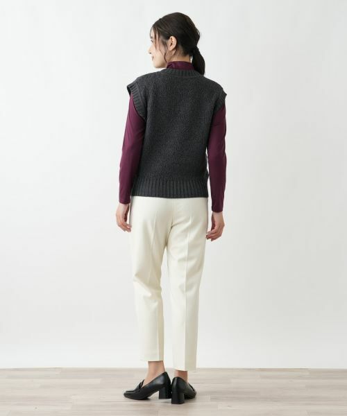 Leilian / レリアン テーラードジャケット | 刺繍Vネックニットベスト【CORSINI & PROTI】 | 詳細3