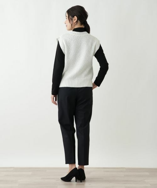 Leilian / レリアン テーラードジャケット | 刺繍Vネックニットベスト【CORSINI & PROTI】 | 詳細6