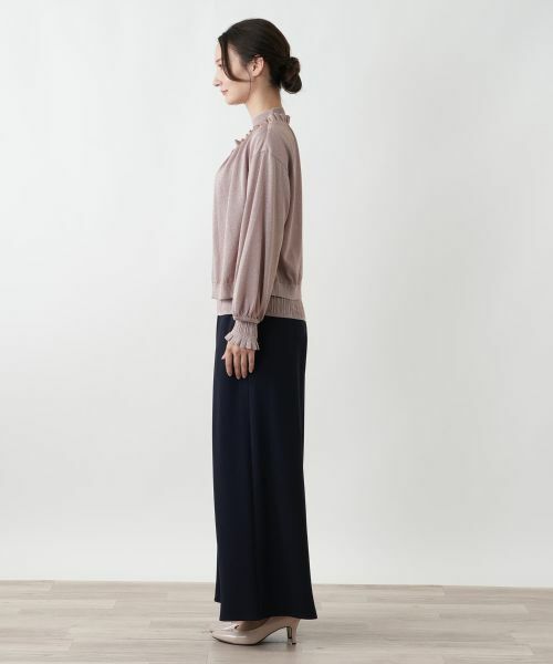 Leilian / レリアン カーディガン・ボレロ | ラメフリルネックカーディガン | 詳細5