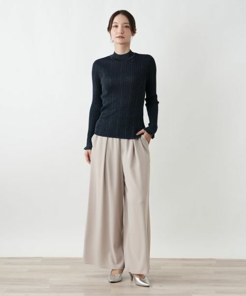 Leilian / レリアン ニット・セーター | ラメハイネックニット | 詳細1
