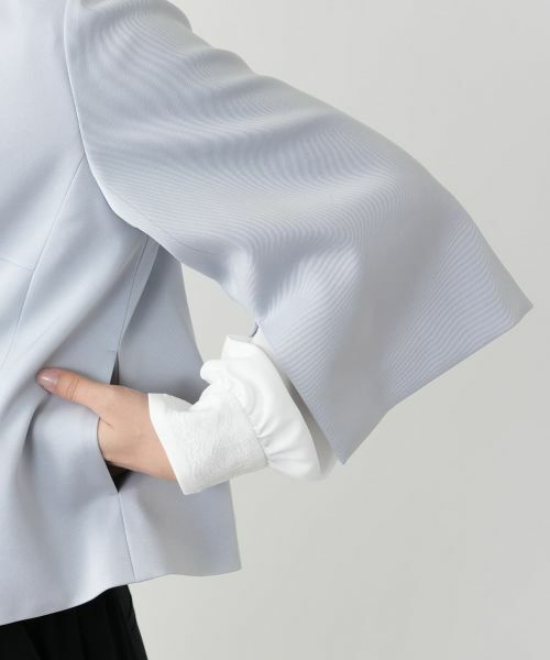 Leilian / レリアン テーラードジャケット | ノーカラーVネックジャケット | 詳細14