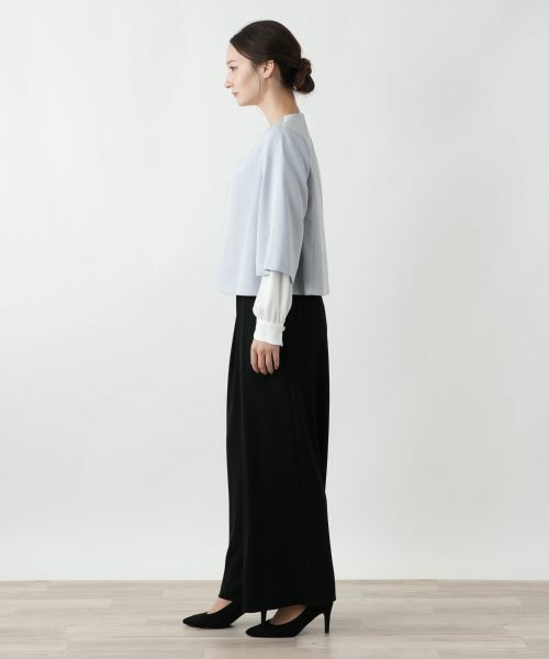 Leilian / レリアン テーラードジャケット | ノーカラーVネックジャケット | 詳細5