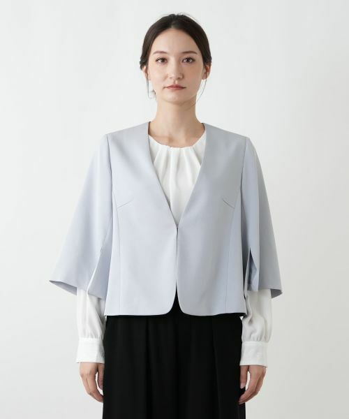 Leilian / レリアン テーラードジャケット | ノーカラーVネックジャケット | 詳細7