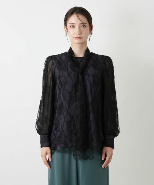 Leilian / レリアン シャツ・ブラウス | チュールボウタイブラウス | 詳細4