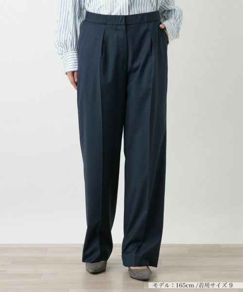 Leilian/レリアン センタープレスパンツ ブルー系 7(S) Leilian/レリアン センタープレスパンツ ブルー系 7(S)