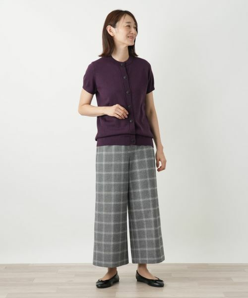 Leilian / レリアン テーラードジャケット | 半袖ニットカーディガン | 詳細1