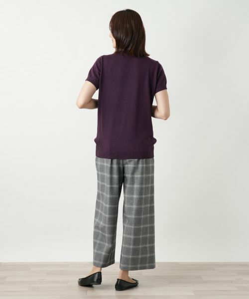 Leilian / レリアン テーラードジャケット | 半袖ニットカーディガン | 詳細3