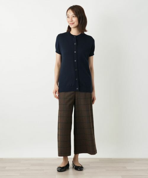 Leilian / レリアン テーラードジャケット | 半袖ニットカーディガン | 詳細7