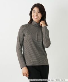 Leilian / レリアン カットソー | ボーダーハイネックカットソー