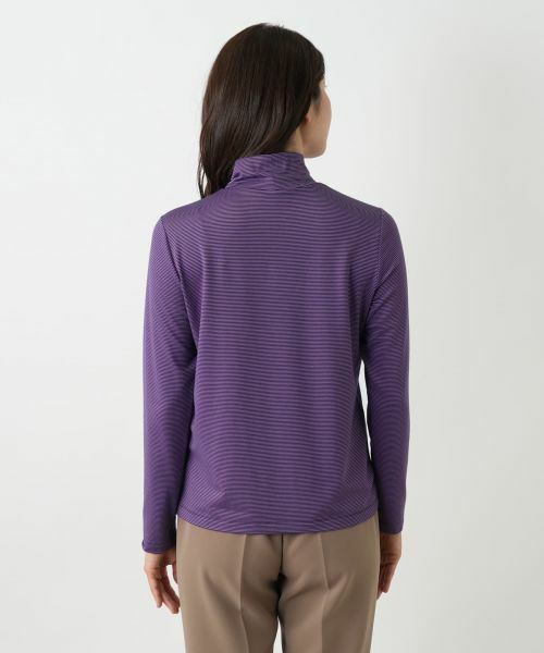 Leilian / レリアン カットソー | ボーダーハイネックカットソー | 詳細15