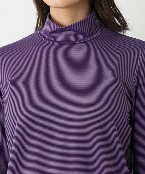 Leilian / レリアン カットソー | ボーダーハイネックカットソー | 詳細16