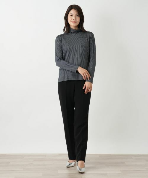 Leilian / レリアン カットソー | ボーダーハイネックカットソー | 詳細4
