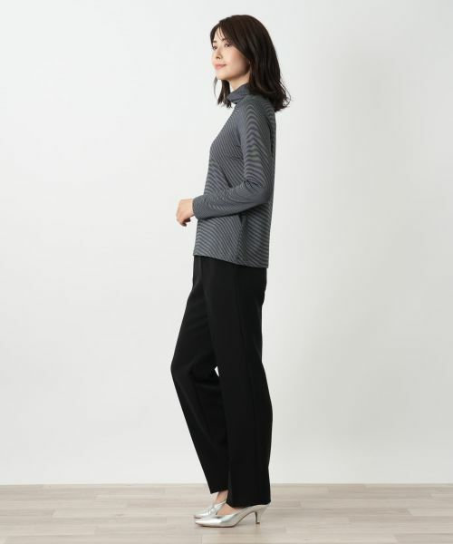 Leilian / レリアン カットソー | ボーダーハイネックカットソー | 詳細5