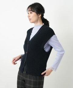 Leilian / レリアン テーラードジャケット | Vラインニットベスト【Leilian WHITE LABEL】