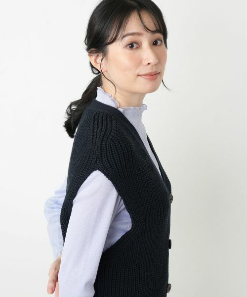 Leilian / レリアン テーラードジャケット | Vラインニットベスト【Leilian WHITE LABEL】 | 詳細1