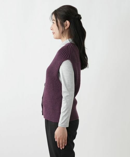 Leilian / レリアン テーラードジャケット | Vラインニットベスト【Leilian WHITE LABEL】 | 詳細12