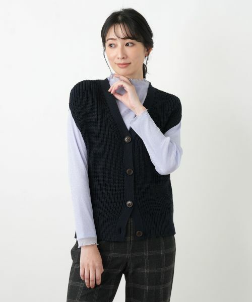 Leilian / レリアン テーラードジャケット | Vラインニットベスト【Leilian WHITE LABEL】 | 詳細2