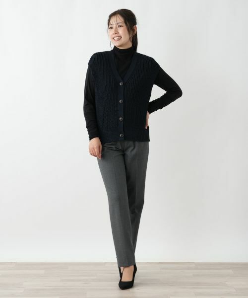 Leilian / レリアン テーラードジャケット | Vラインニットベスト【Leilian WHITE LABEL】 | 詳細5