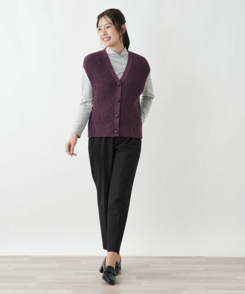 Leilian / レリアン テーラードジャケット | Vラインニットベスト【Leilian WHITE LABEL】 | 詳細8