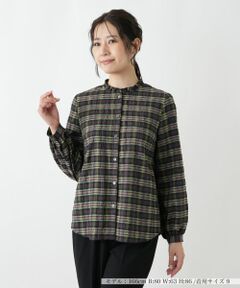 Leilian / レリアン シャツ・ブラウス | ラメチェックブラウス【Leilian WHITE LABEL】