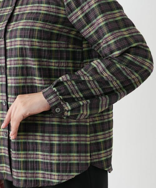 Leilian / レリアン シャツ・ブラウス | ラメチェックブラウス【Leilian WHITE LABEL】 | 詳細13