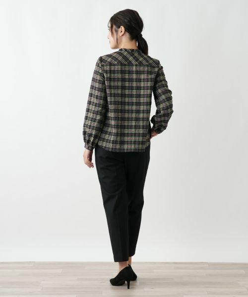 Leilian / レリアン シャツ・ブラウス | ラメチェックブラウス【Leilian WHITE LABEL】 | 詳細3
