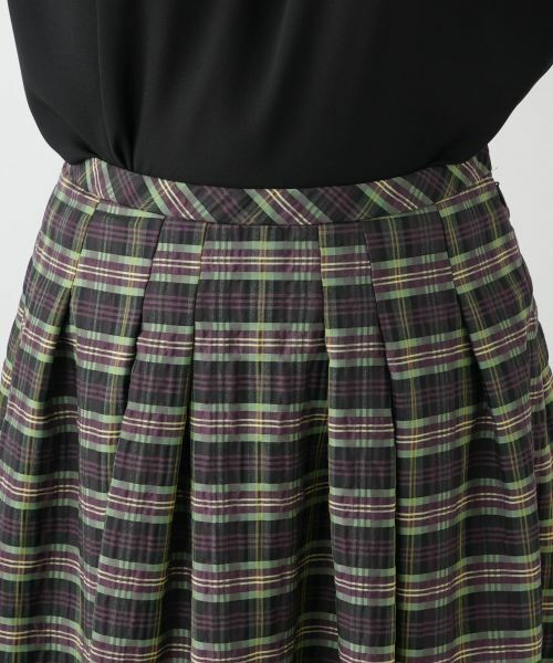 Leilian / レリアン ミニ・ひざ丈スカート | ラメチェックフレアスカート【Leilian WHITE LABEL】 | 詳細10