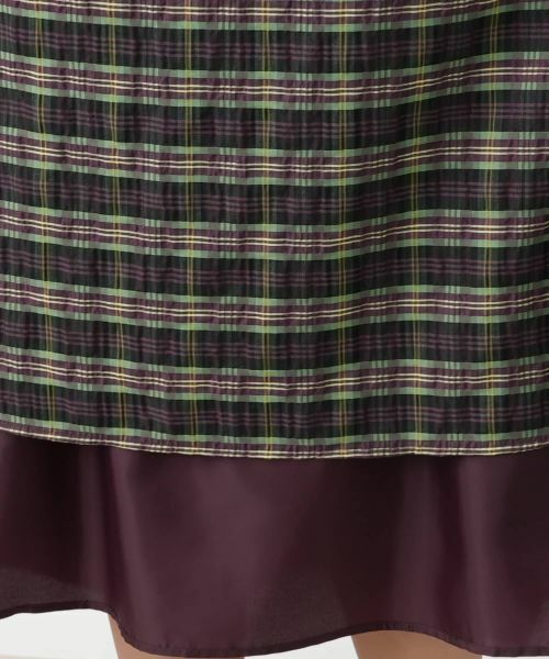 Leilian / レリアン ミニ・ひざ丈スカート | ラメチェックフレアスカート【Leilian WHITE LABEL】 | 詳細14