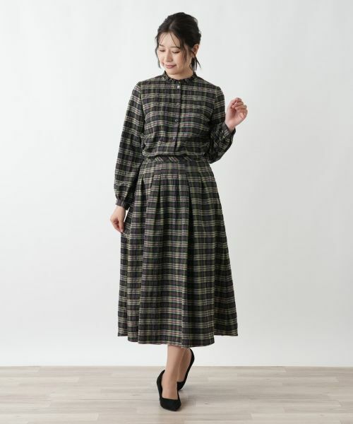 Leilian / レリアン ミニ・ひざ丈スカート | ラメチェックフレアスカート【Leilian WHITE LABEL】 | 詳細4