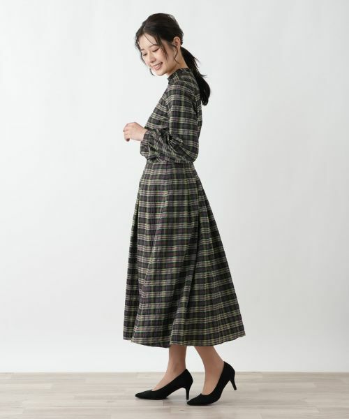 Leilian / レリアン ミニ・ひざ丈スカート | ラメチェックフレアスカート【Leilian WHITE LABEL】 | 詳細5