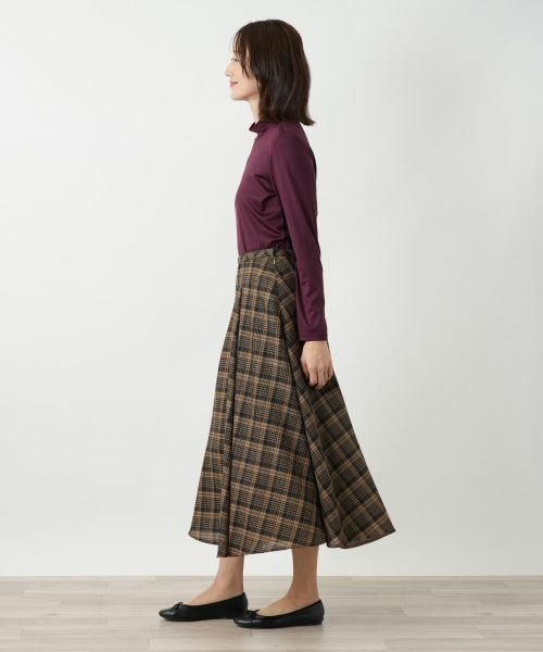 Leilian / レリアン ミニ・ひざ丈スカート | ラメチェックフレアスカート【25年9月カタログ】 | 詳細14