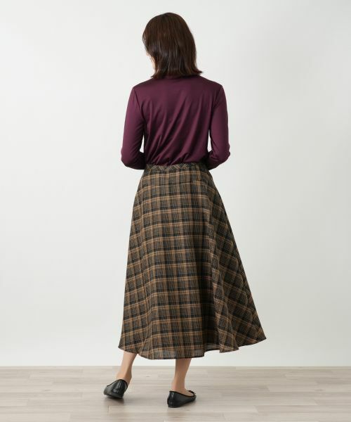 Leilian / レリアン ミニ・ひざ丈スカート | ラメチェックフレアスカート【25年9月カタログ】 | 詳細15