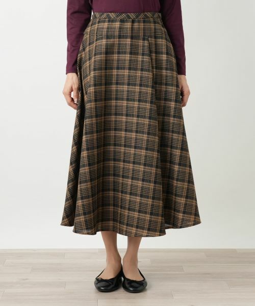 Leilian / レリアン ミニ・ひざ丈スカート | ラメチェックフレアスカート【25年9月カタログ】 | 詳細16