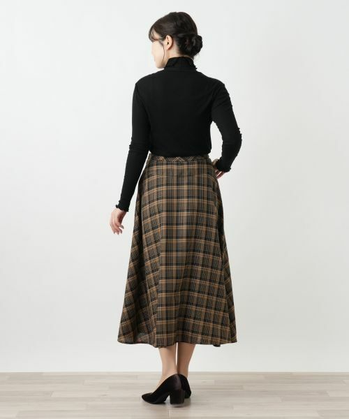 Leilian / レリアン ミニ・ひざ丈スカート | ラメチェックフレアスカート【25年9月カタログ】 | 詳細3