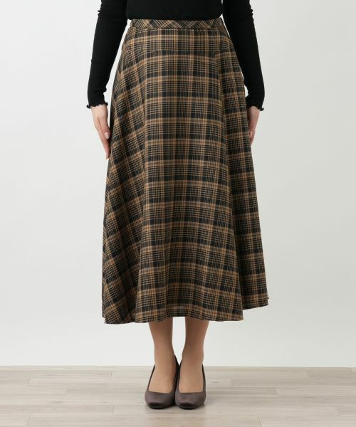 Leilian / レリアン ミニ・ひざ丈スカート | ラメチェックフレアスカート【25年9月カタログ】 | 詳細4