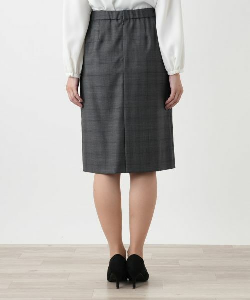 Leilian / レリアン ミニ・ひざ丈スカート | チェックタイトスカート【LORO PIANA】 | 詳細11
