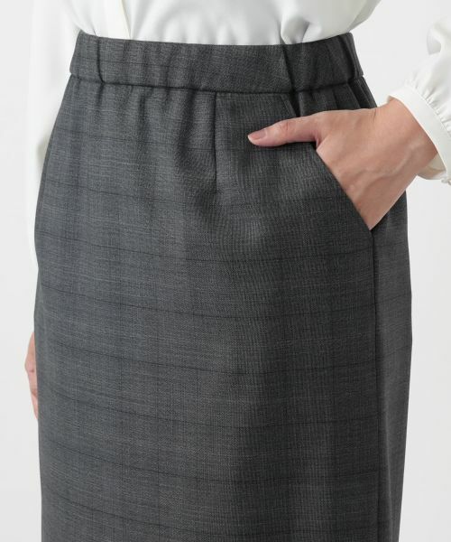 Leilian / レリアン ミニ・ひざ丈スカート | チェックタイトスカート【LORO PIANA】 | 詳細12