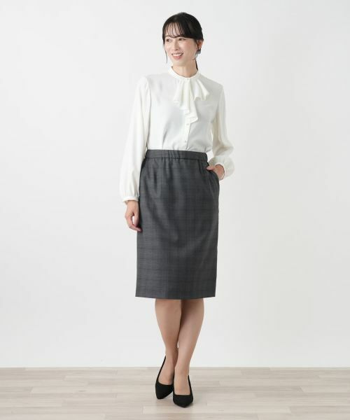 Leilian / レリアン ミニ・ひざ丈スカート | チェックタイトスカート【LORO PIANA】 | 詳細5