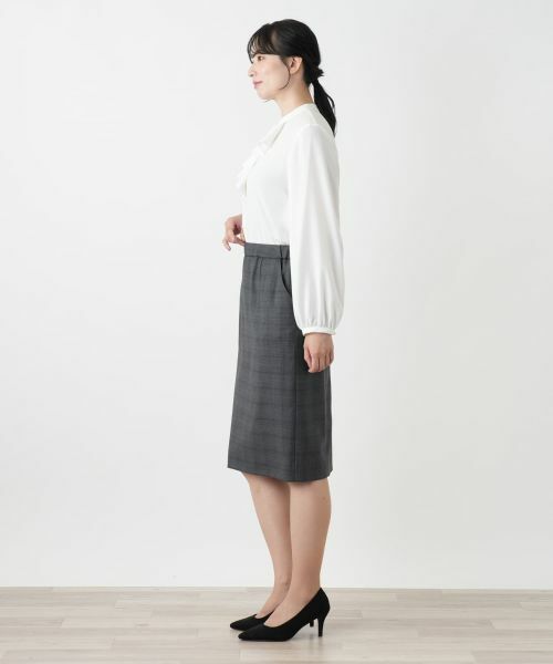 Leilian / レリアン ミニ・ひざ丈スカート | チェックタイトスカート【LORO PIANA】 | 詳細6